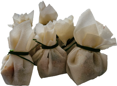 Handgemachte, frische, unfrittierte Goldene Säckli