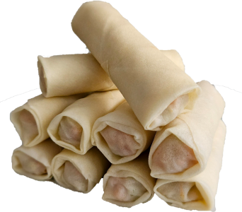 Handgemachte, frische, unfrittierte Frühlingsrollen